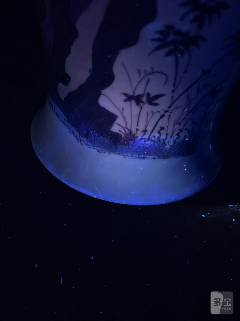 清康熙 青花花鸟纹观音尊 - 图15